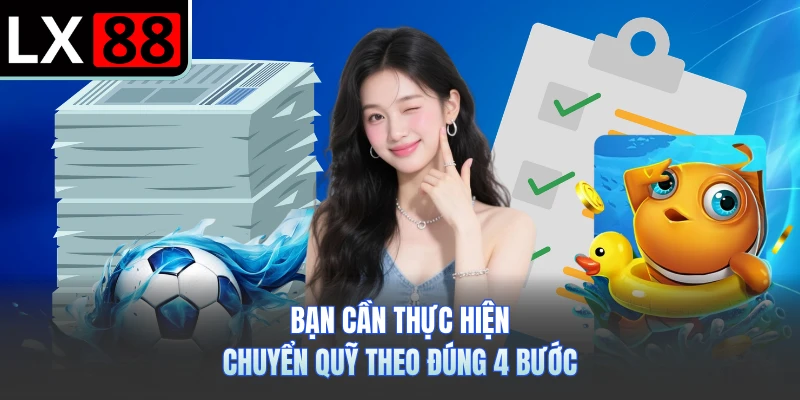 Bạn cần thực hiện chuyển quỹ theo đúng 4 bước