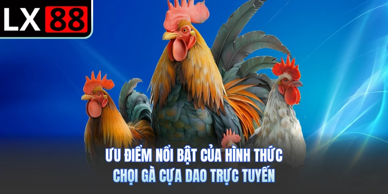 Ưu điểm nổi bật của hình thức chọi gà cựa dao trực tuyến